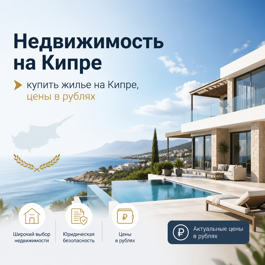 Недвижимость на Кипре ➤ купить жилье на Кипре, цены в рублях